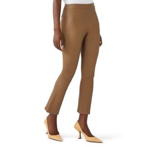 Theory Leather Slim Kick Pants (size 2)
